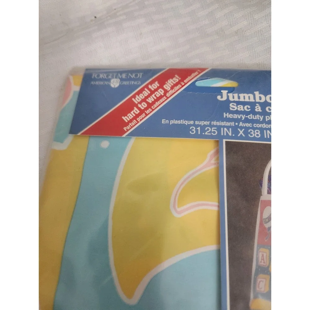 American Greetings Jumbo Plastic Gift Bag Baby Shower Nursery 31.25 x 38 Inch